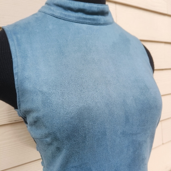 Windsor short sleeveless aqua blue dress size M with two sides on the sides - Picture 6 of 12